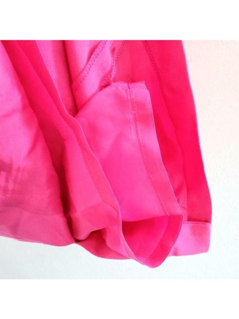 Maggy London Womens Hot Pink 100% Silk Pencil Skirt Size 4 Dry Clean Only - Picture 5 of 9